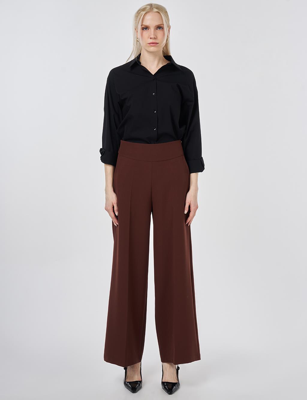 Basic Relaxed Fit Trousers Chocolate