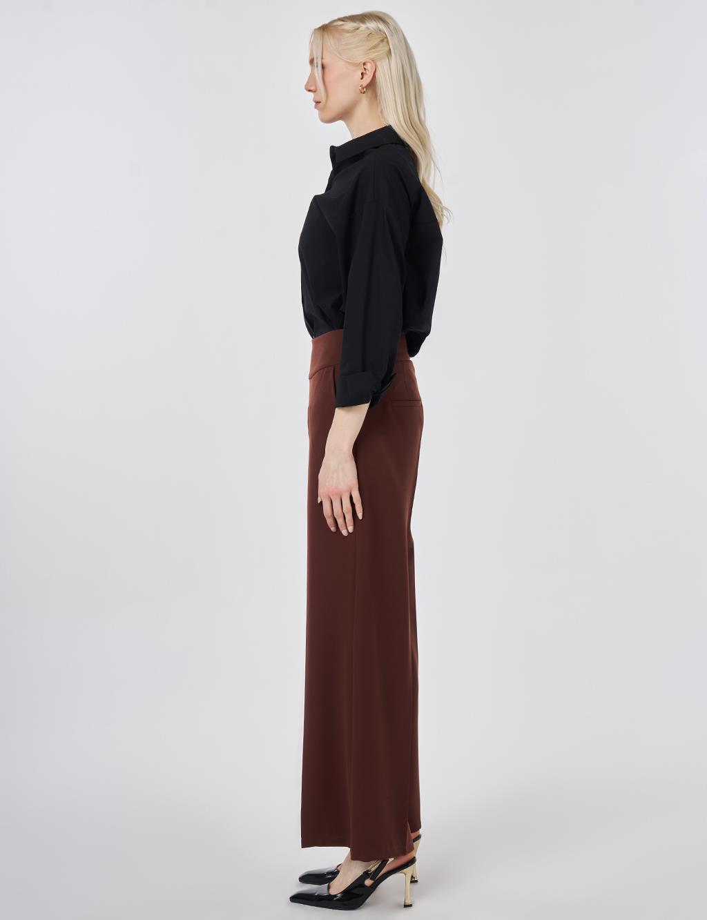 Basic Relaxed Fit Trousers Chocolate
