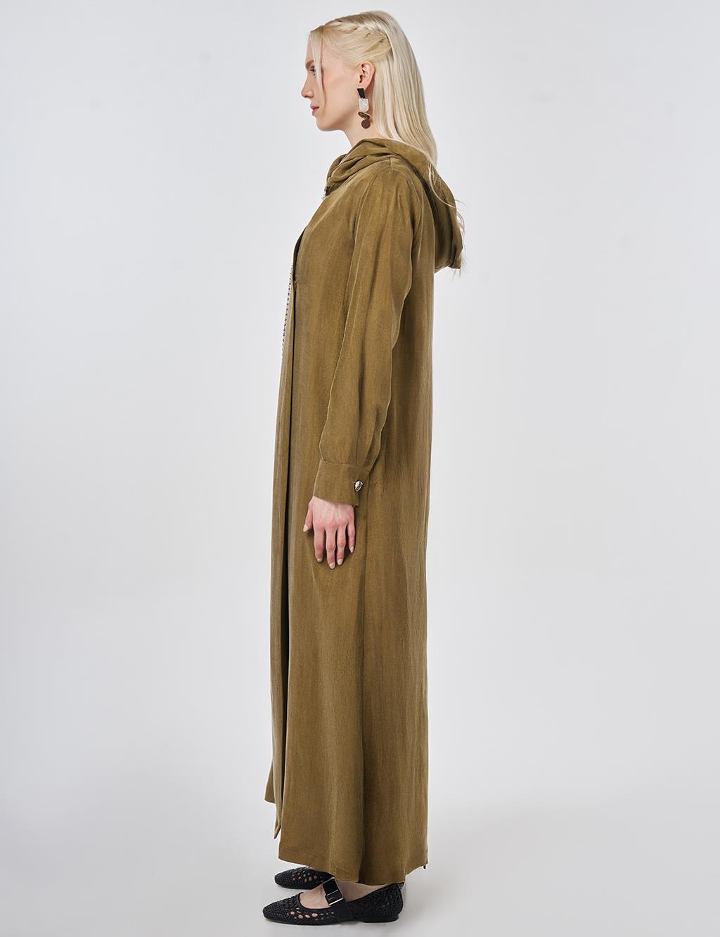 100% Lyocell Metal Accessory Ready-to-Wear Dark Olive