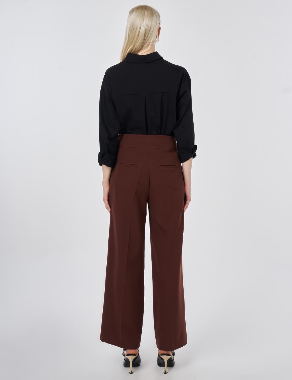 Basic Relaxed Fit Trousers Chocolate