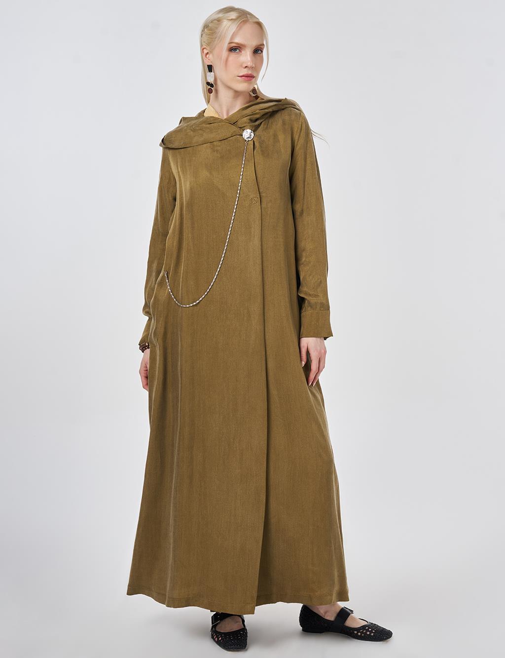 100% Lyocell Metal Accessory Ready-to-Wear Dark Olive