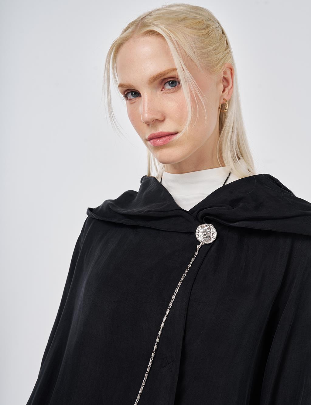 100% Lyocell Metal Accessory Ready-to-Wear Black