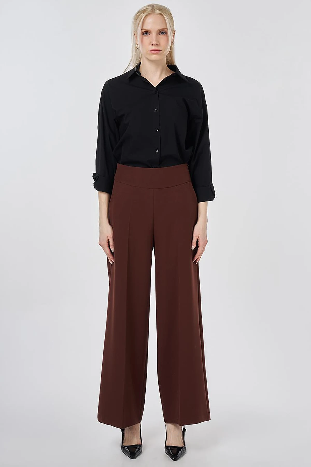 Basic Relaxed Fit Trousers Chocolate
