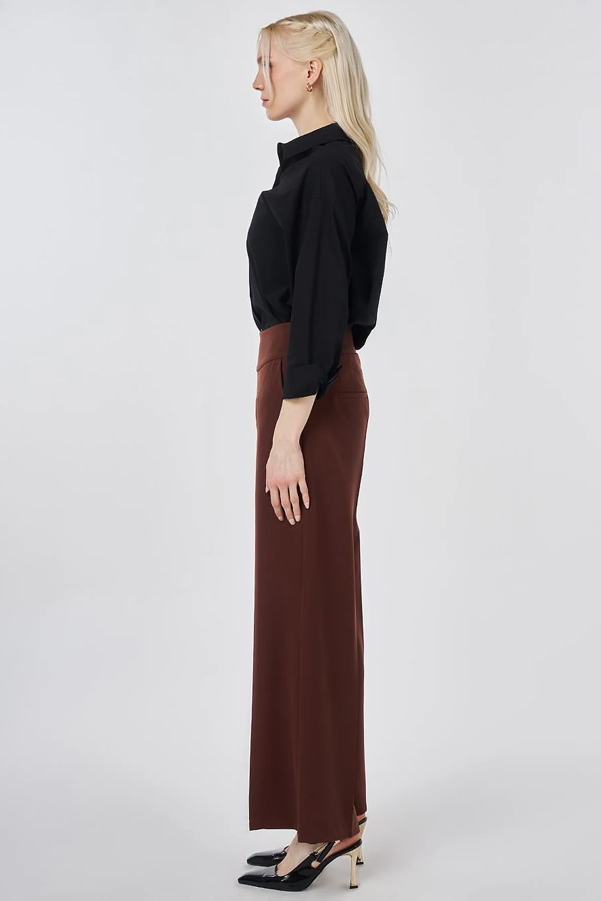 Basic Relaxed Fit Trousers Chocolate