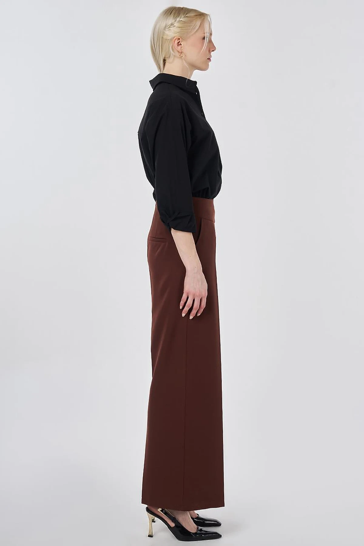 Basic Relaxed Fit Trousers Chocolate
