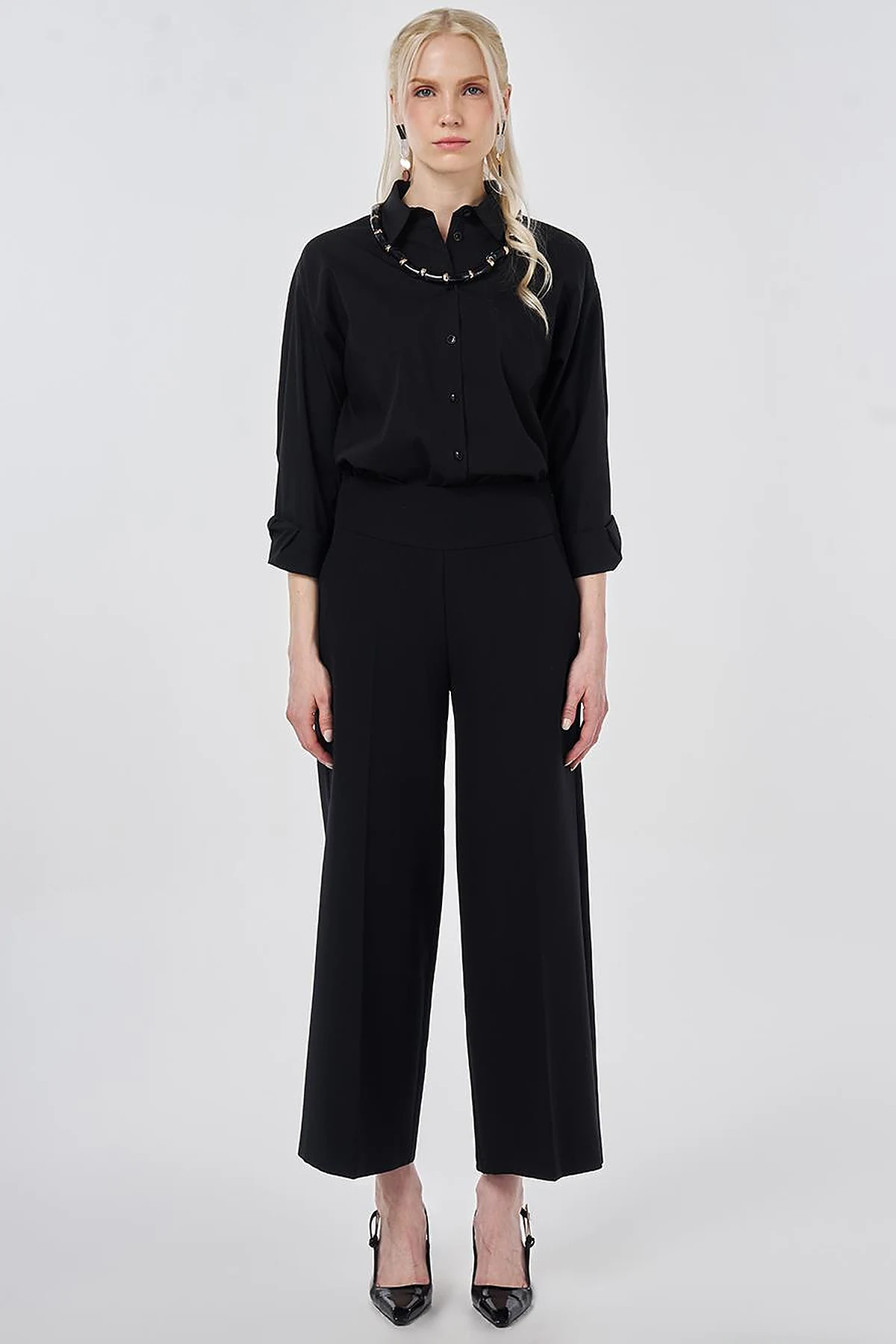Basic Relaxed Fit Trousers Black