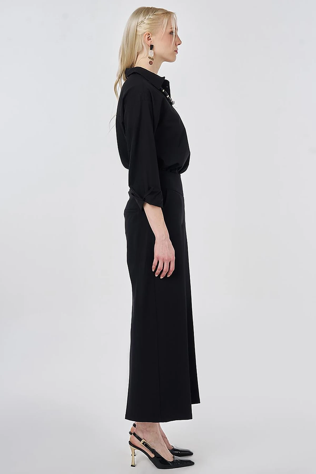 Basic Relaxed Fit Trousers Black