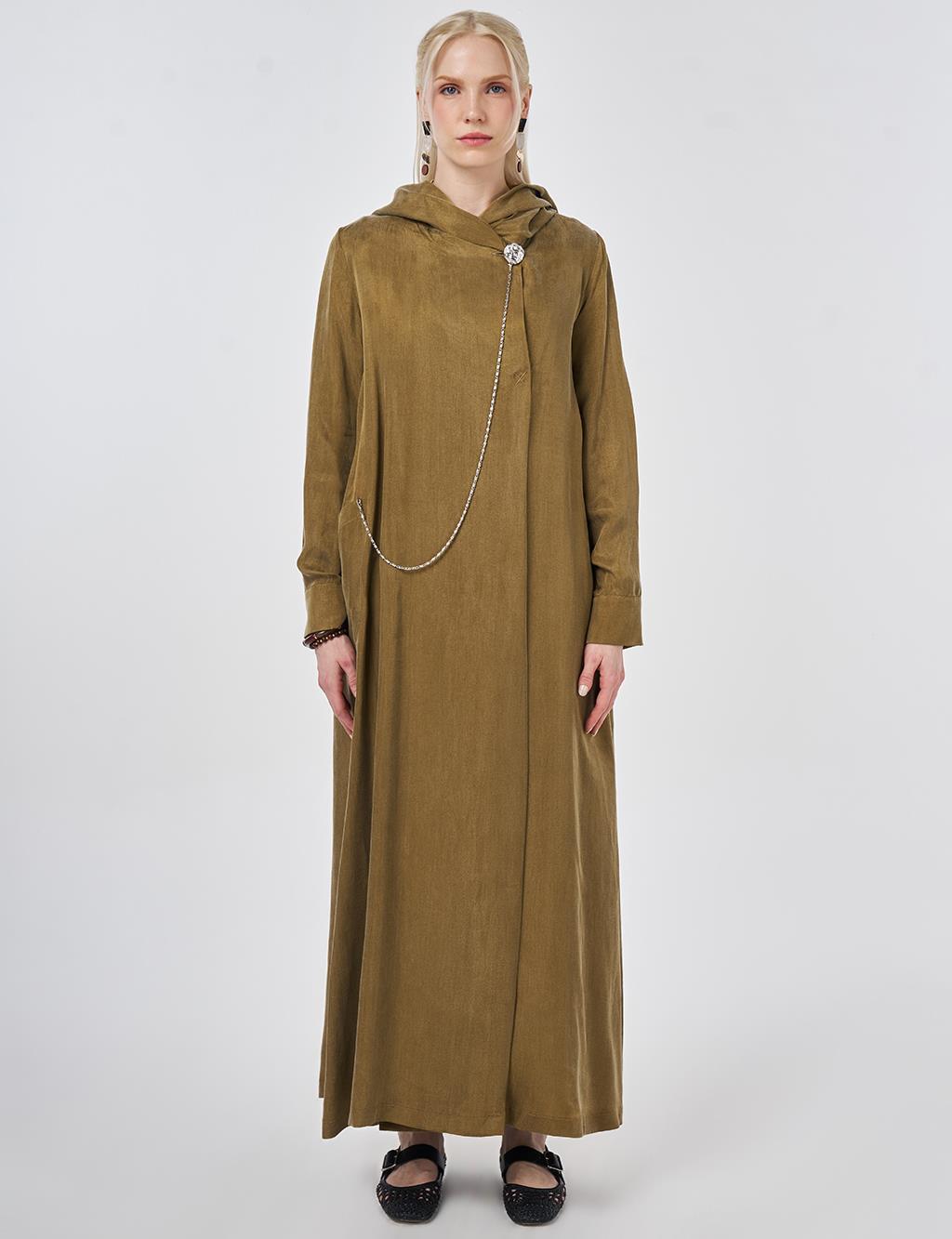 100% Lyocell Metal Accessory Ready-to-Wear Dark Olive