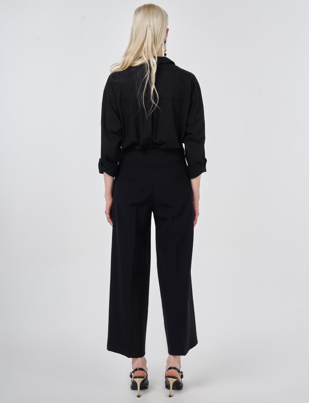 Basic Relaxed Fit Trousers Black