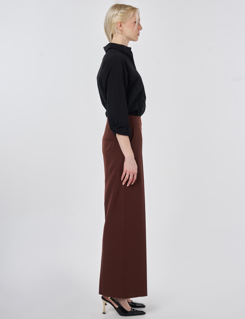 Basic Relaxed Fit Trousers Chocolate
