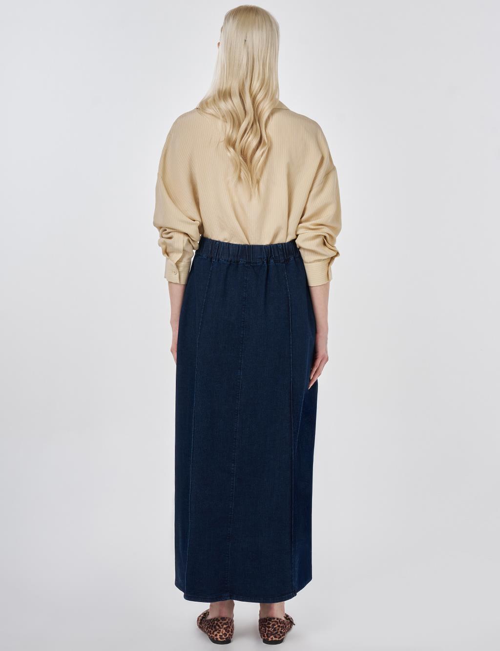 Washed Denim Skirt Indigo