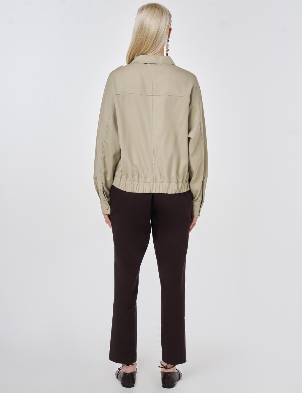 Flap Pocket Lyocell Jacket Moss Green