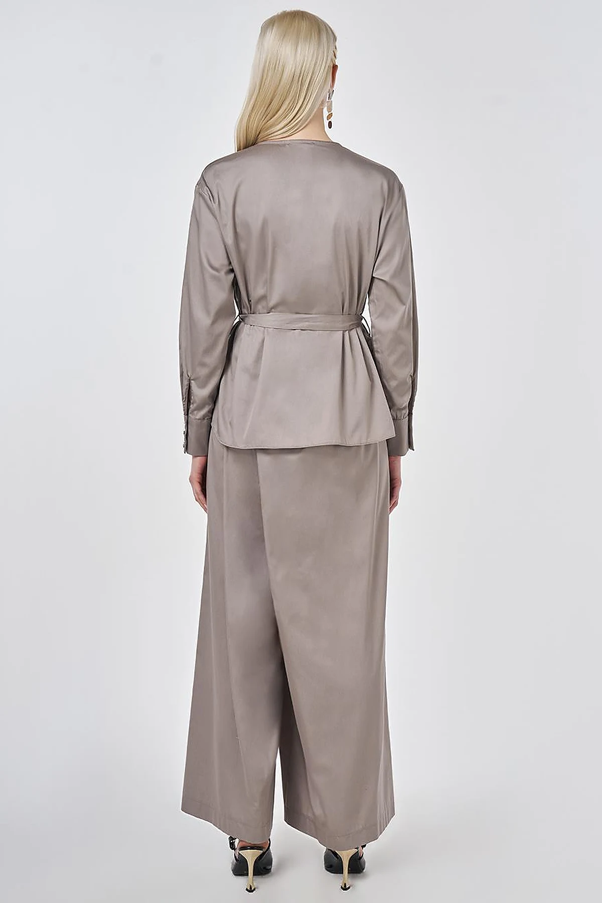 100% Cotton Pants and Skirt Set Dark Mink