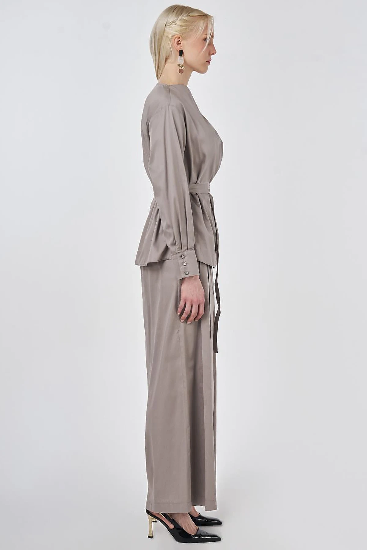 100% Cotton Pants and Skirt Set Dark Mink