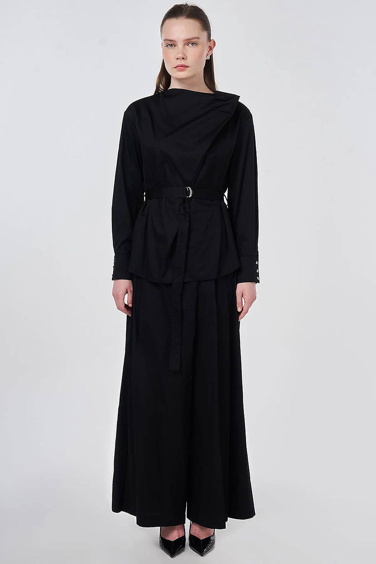 100% Cotton Pants and Skirt Set Black 