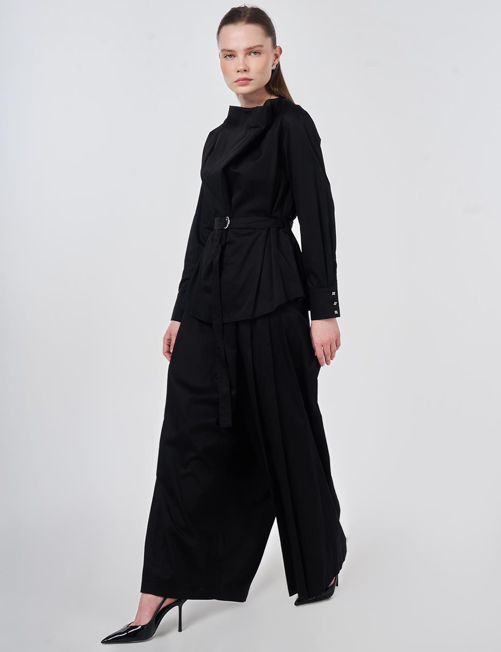100% Cotton Pants and Skirt Set Black 