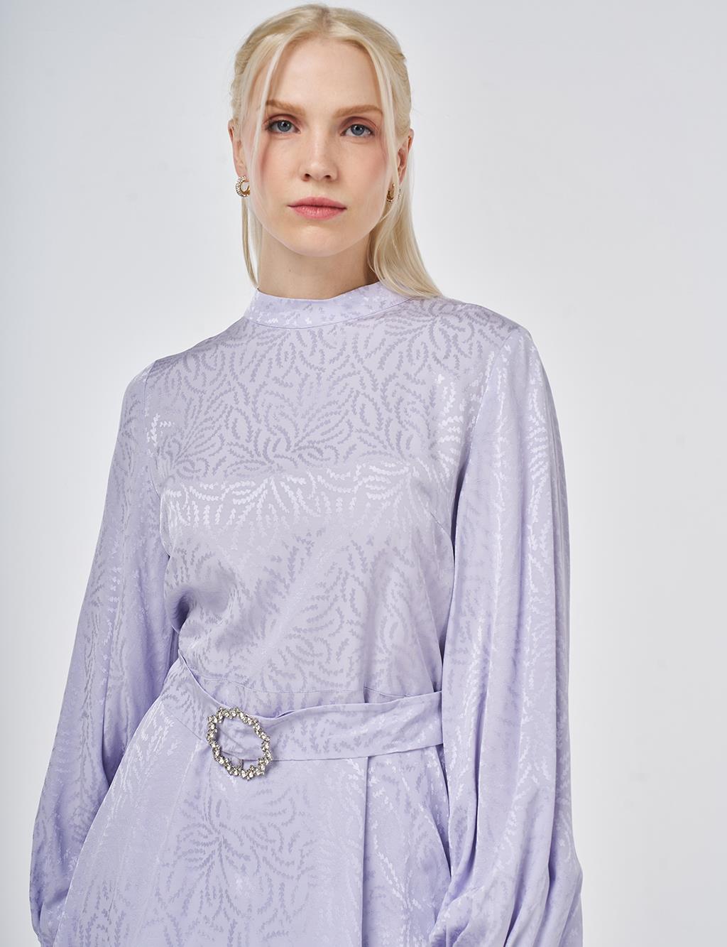 Jacquard Skirt Suit Light Lilac