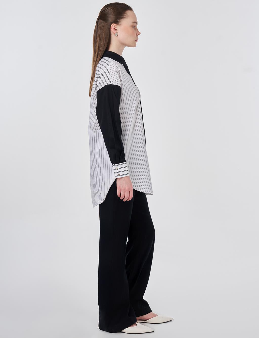 Dropped Shoulder Cotton Tunic Black