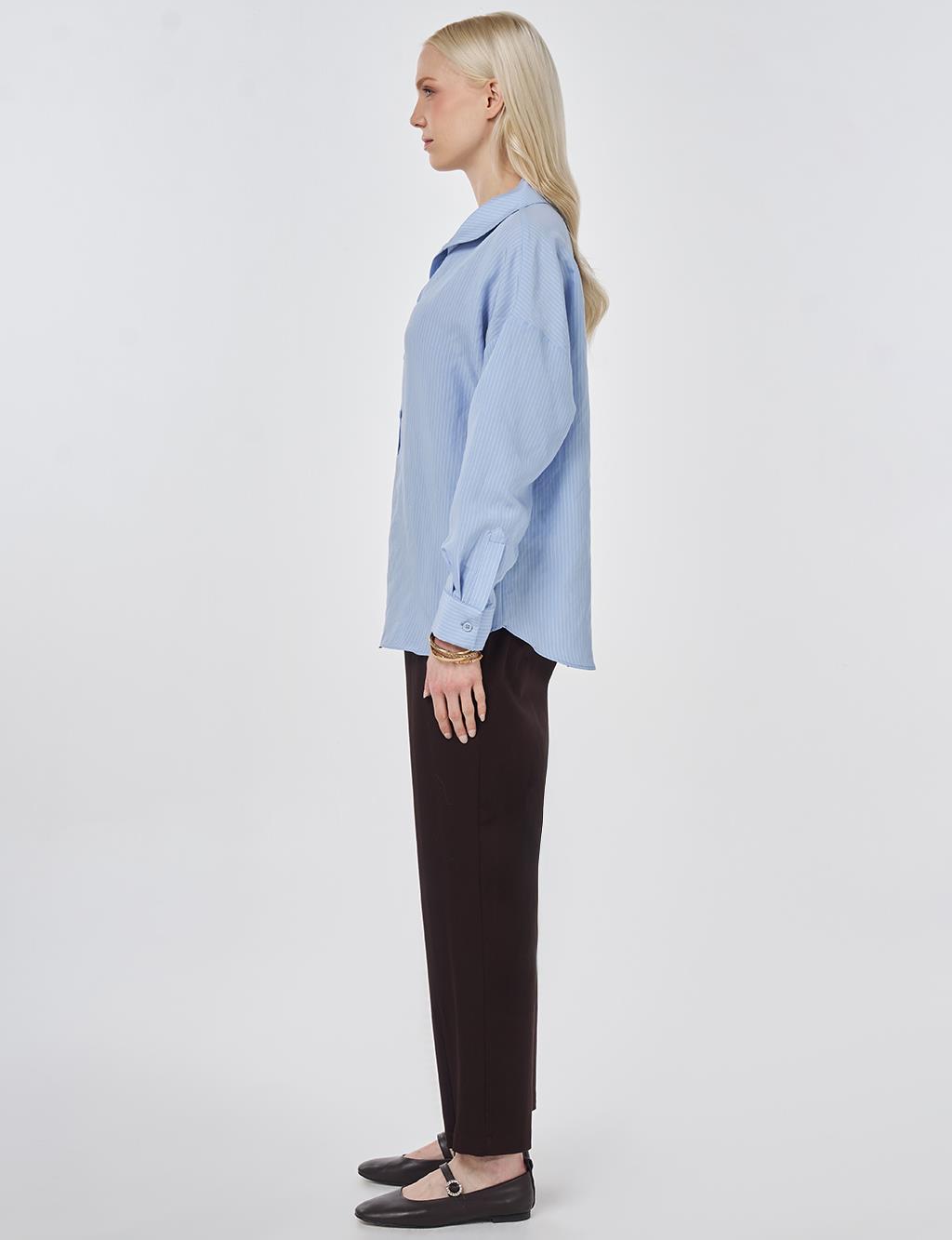 Relaxed Fit Modal Tunic Light Aviator Blue