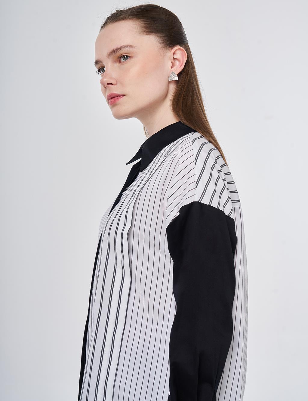 Dropped Shoulder Cotton Tunic Black