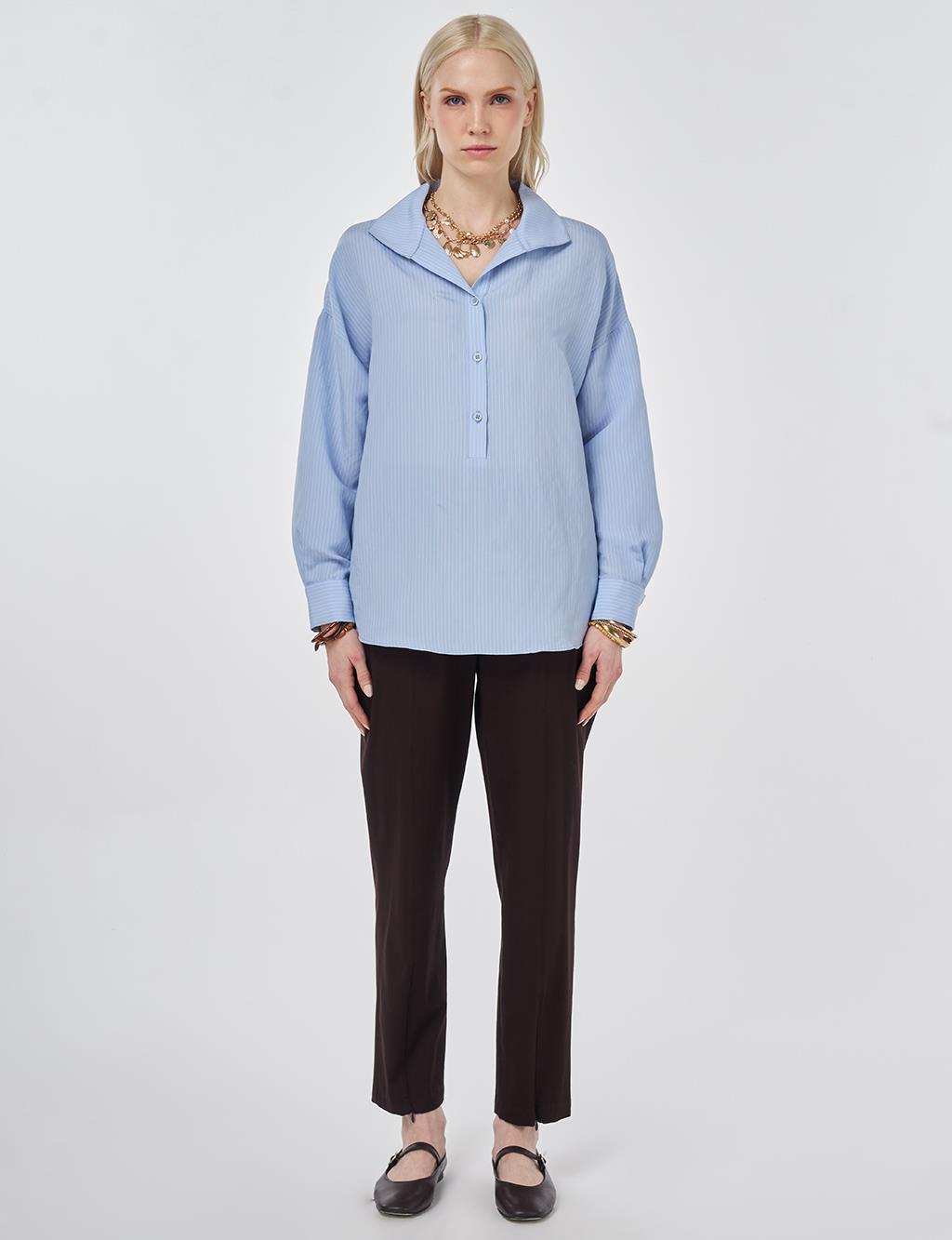 Relaxed Fit Modal Tunic Light Aviator Blue