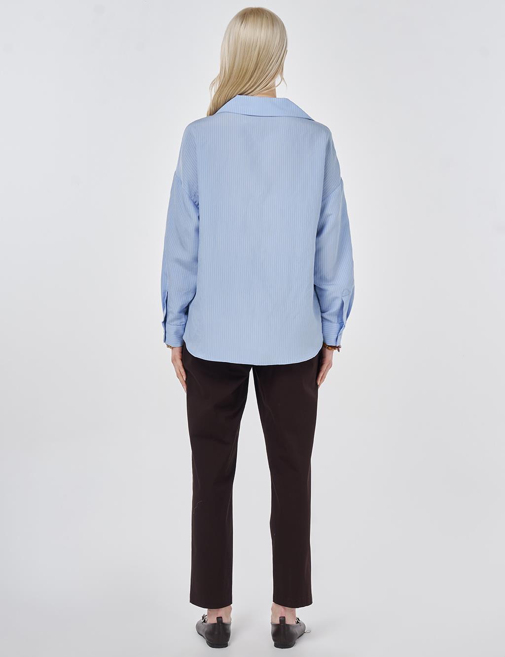 Relaxed Fit Modal Tunic Light Aviator Blue