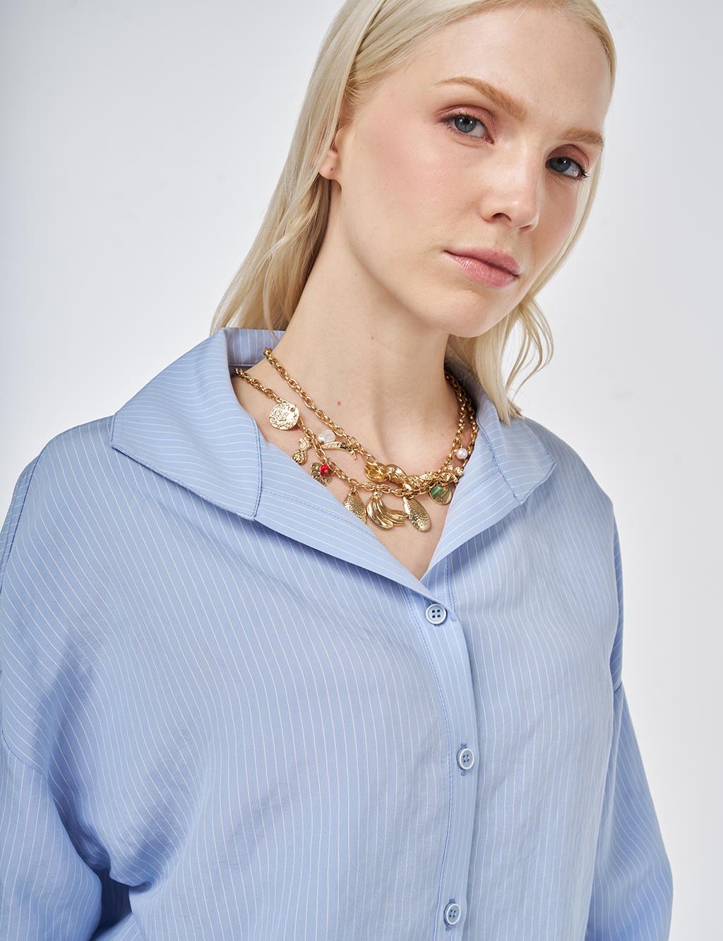 Relaxed Fit Modal Tunic Light Aviator Blue