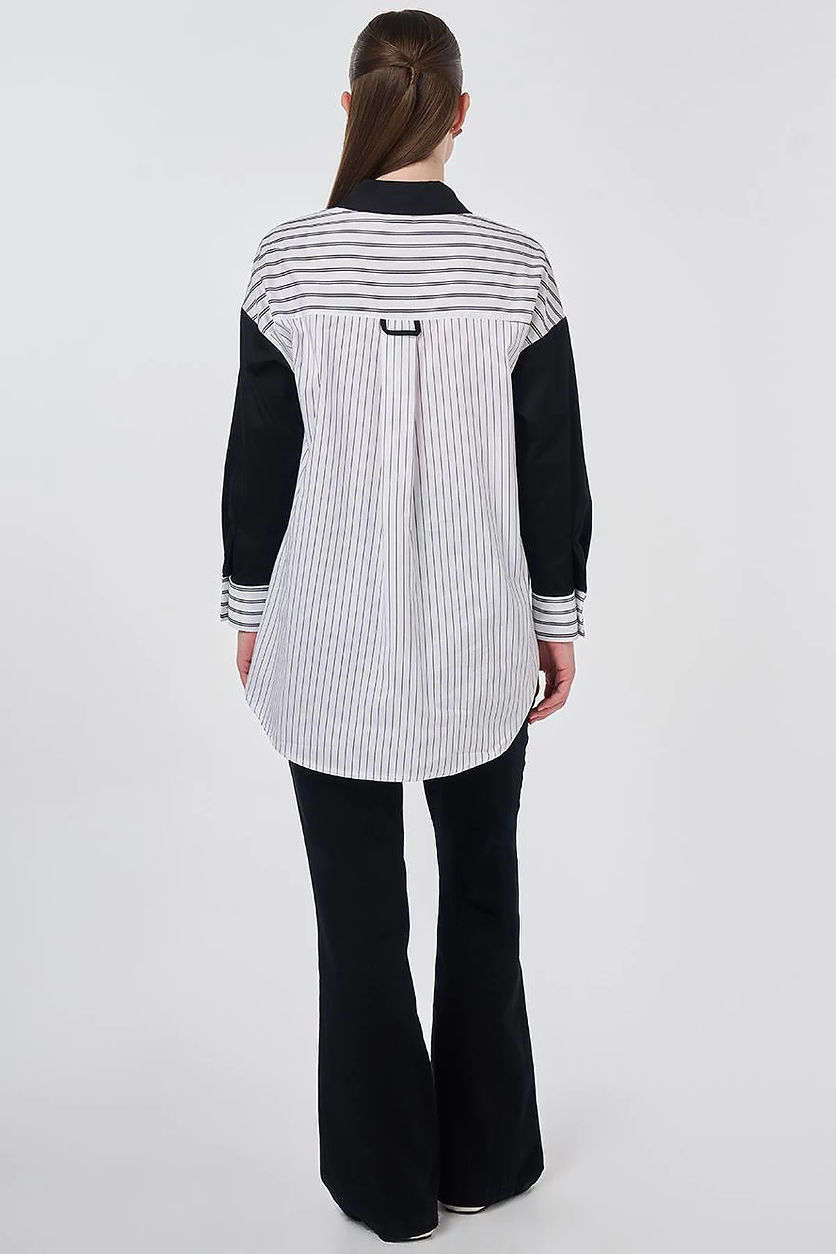 Dropped Shoulder Cotton Tunic Black
