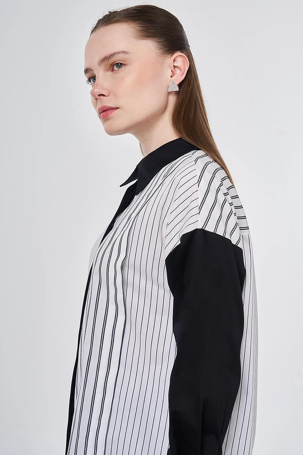 Dropped Shoulder Cotton Tunic Black