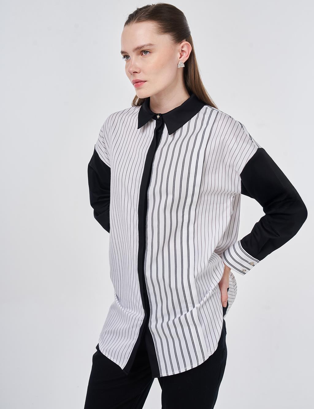 Dropped Shoulder Cotton Tunic Black