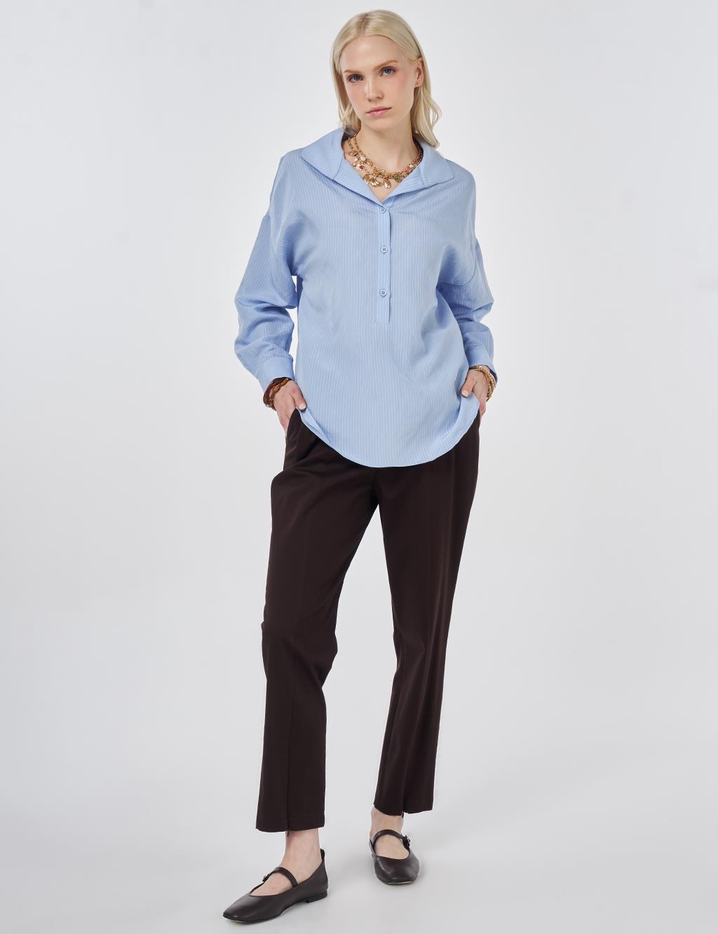 Relaxed Fit Modal Tunic Light Aviator Blue