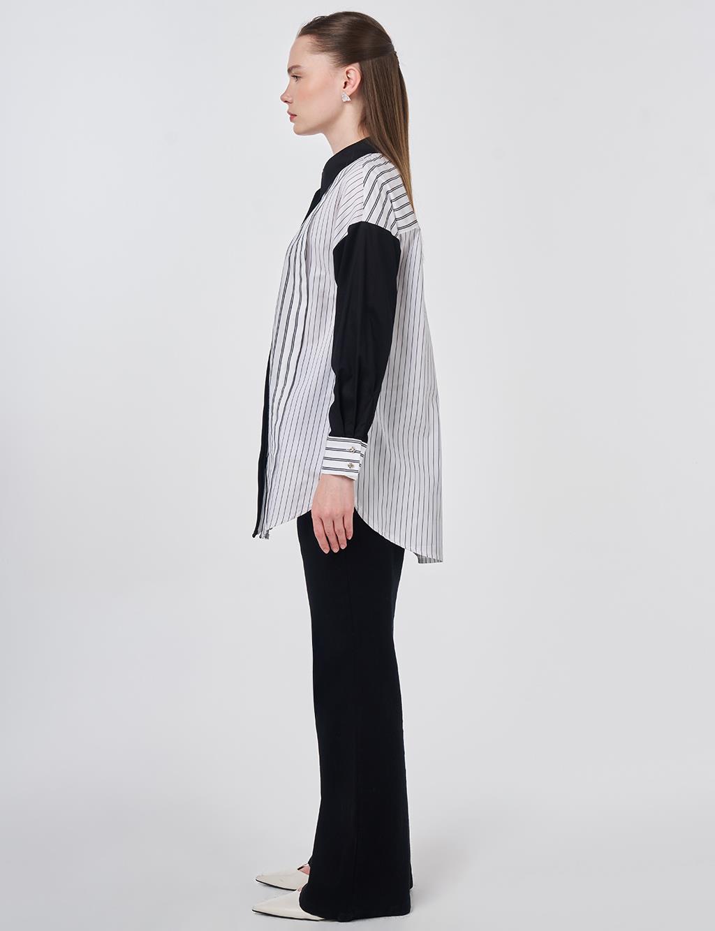 Dropped Shoulder Cotton Tunic Black