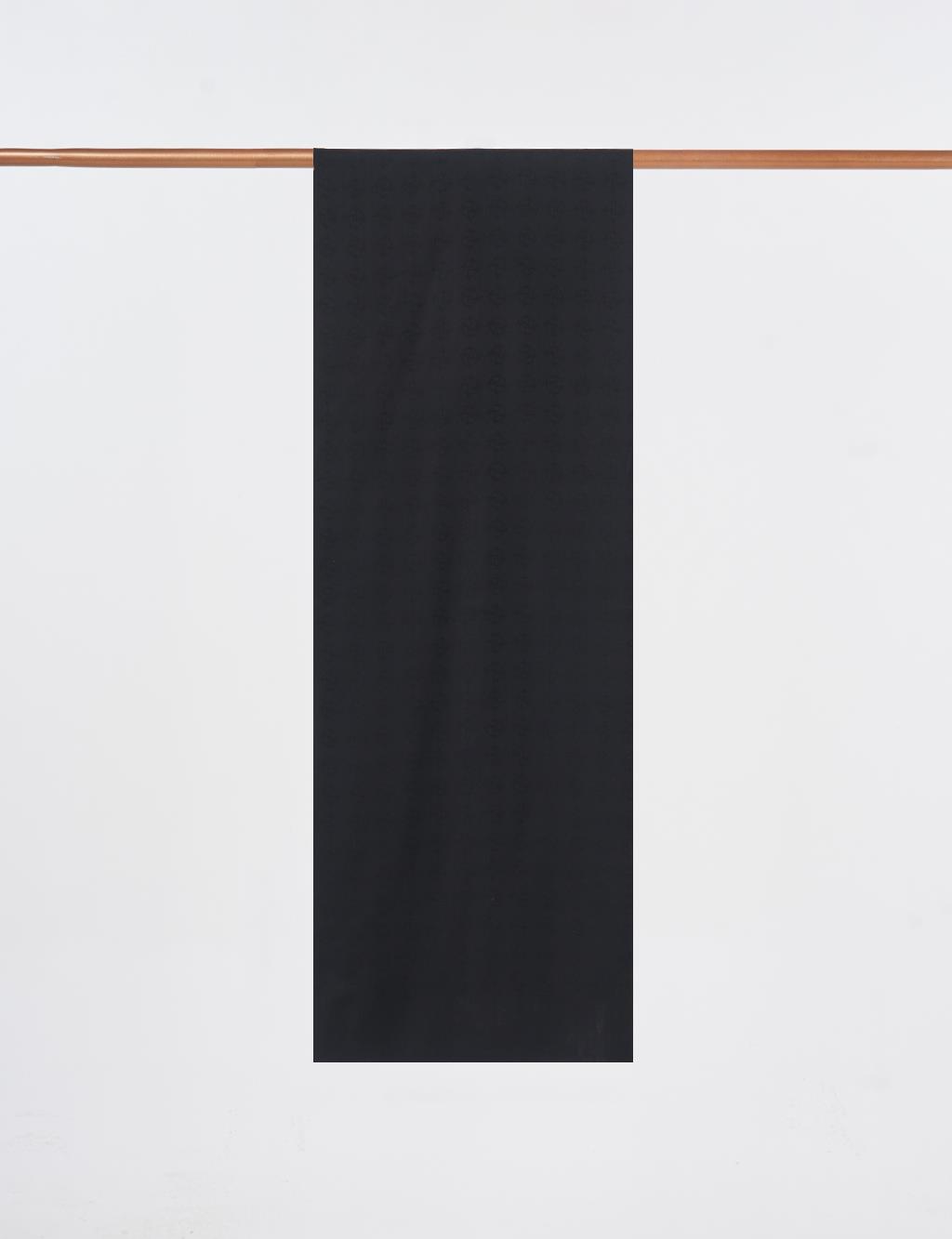 Logo Detailed Bamboo Scarf Black