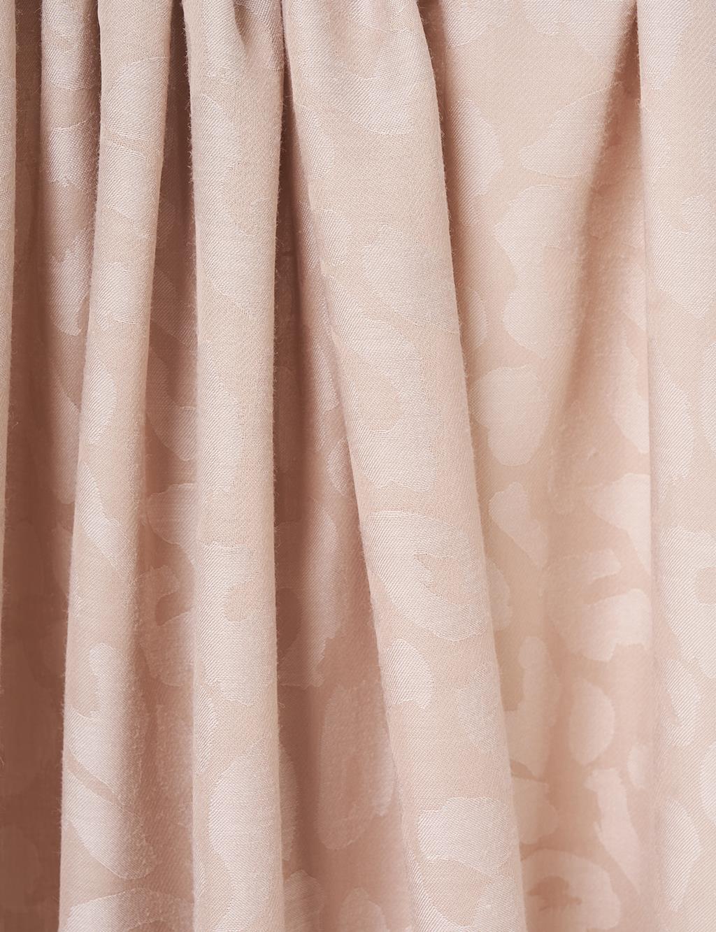 Abstract Pattern Bamboo Scarf Beige