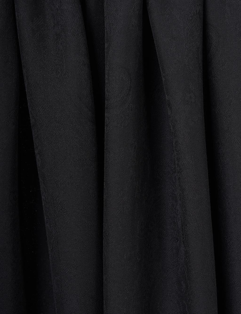 Patterned Bamboo Scarf Black