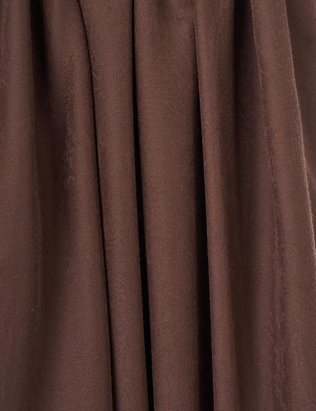 Patterned Bamboo Scarf Brown