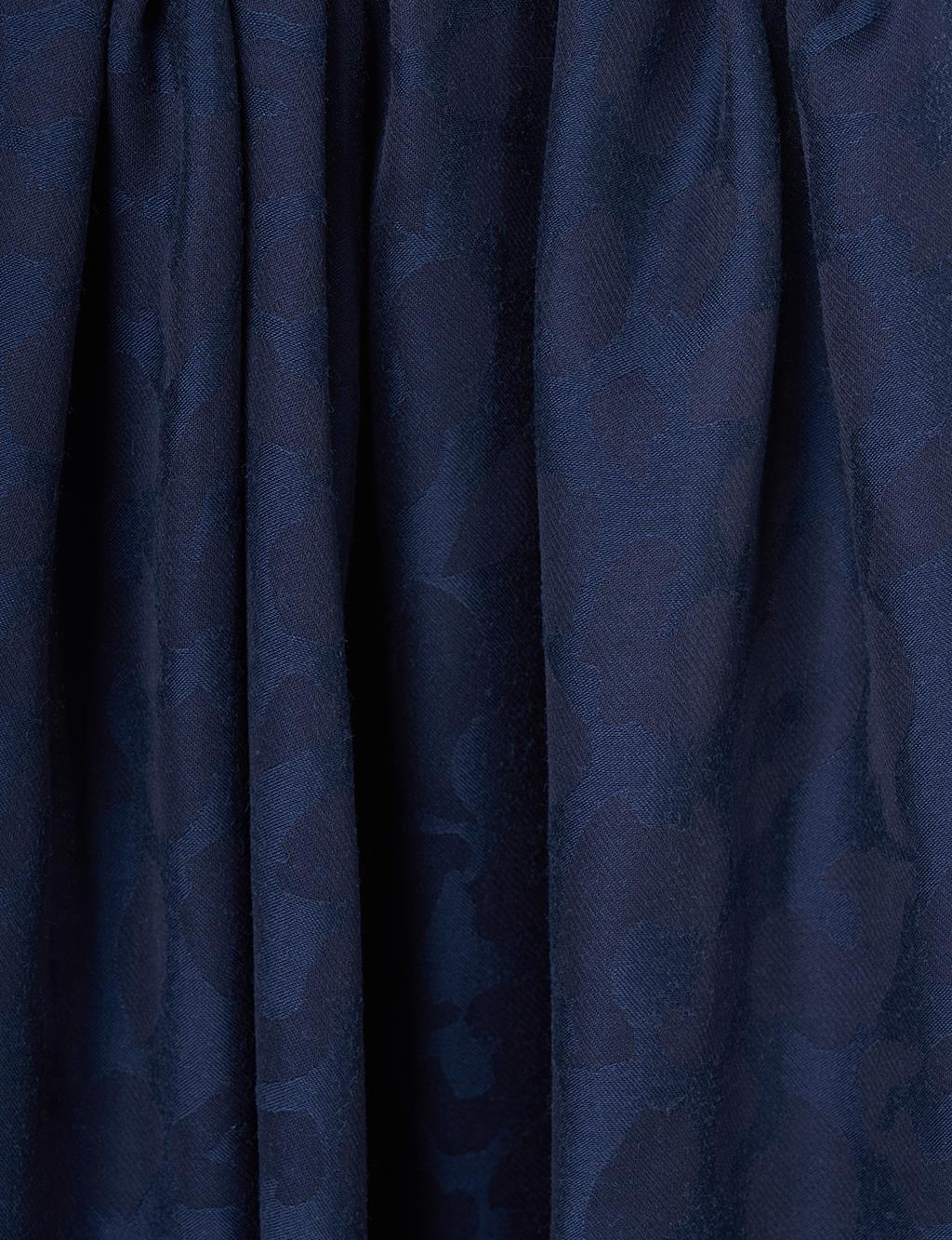 Abstract Pattern Bamboo Scarf Navy Blue