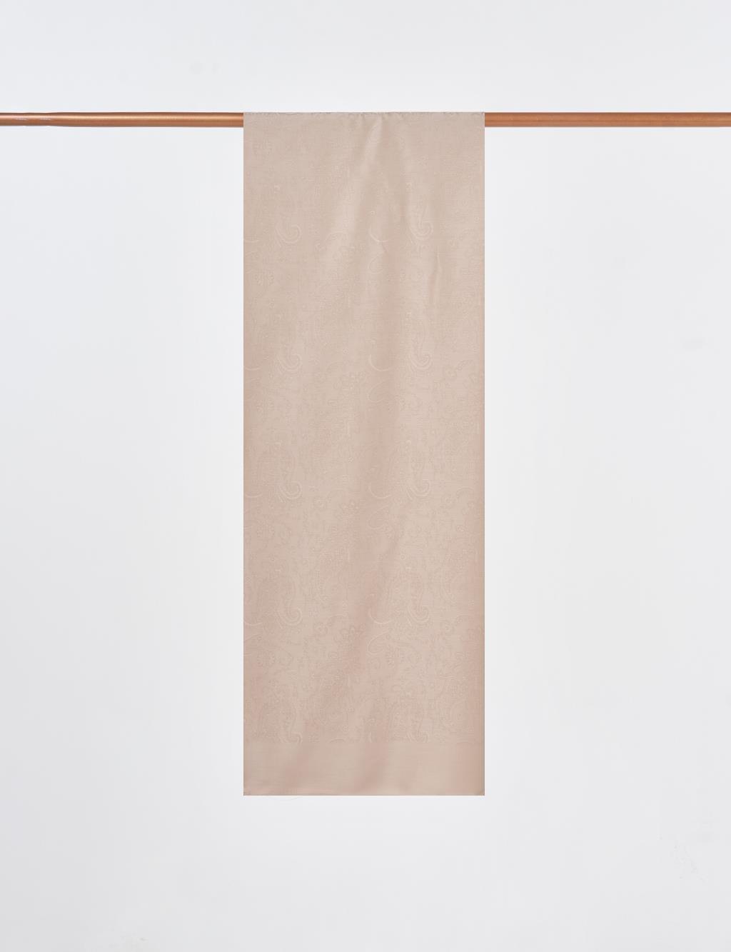 Patterned Bamboo Scarf Beige