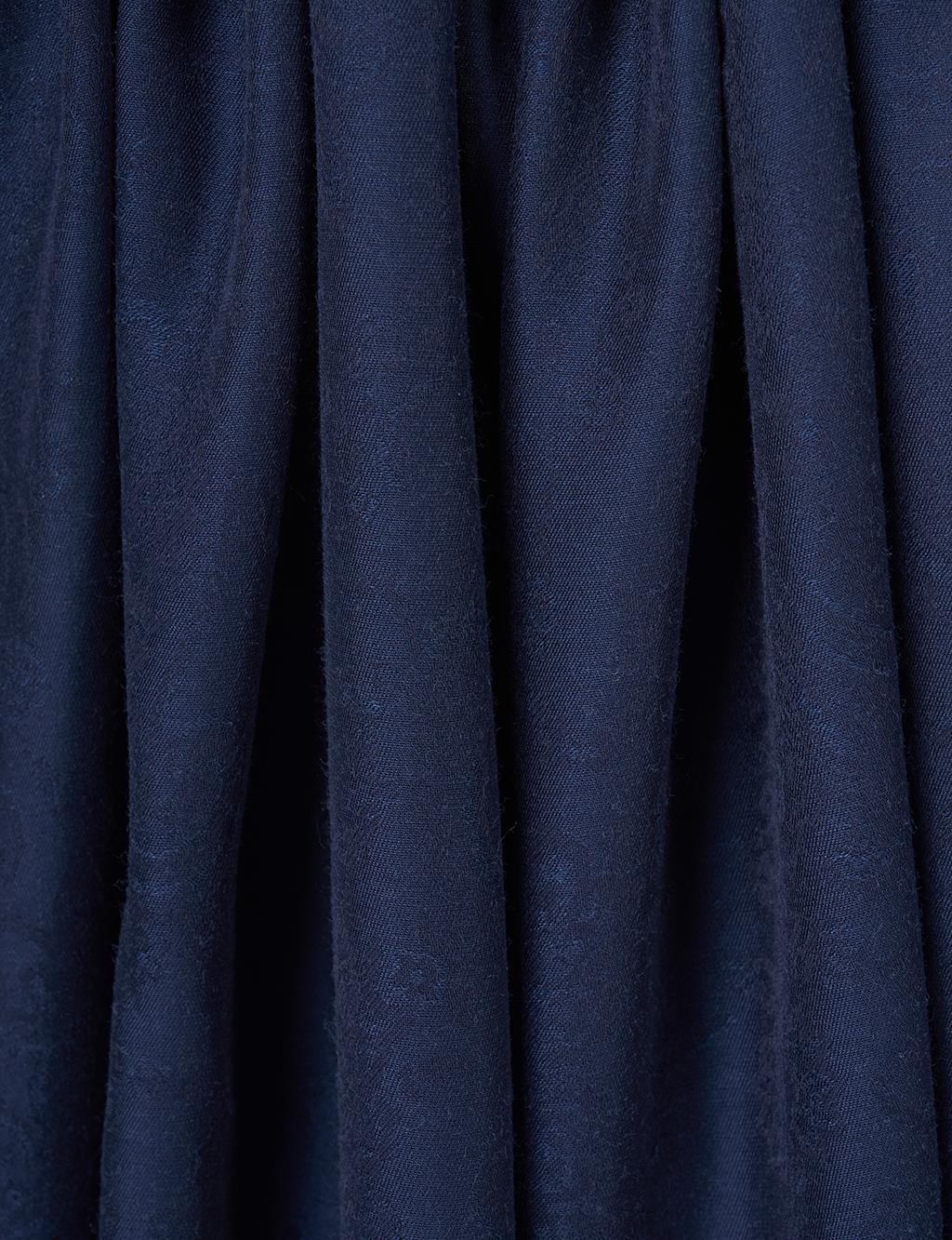 Patterned Bamboo Scarf Navy Blue