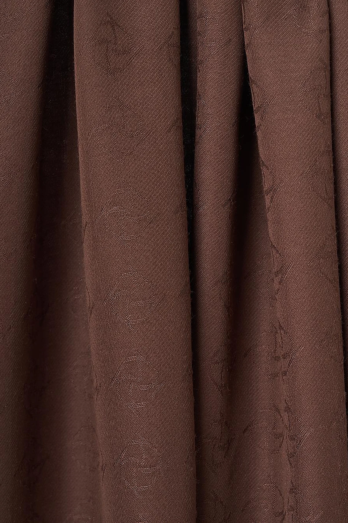 Logo Detailed Bamboo Scarf Brown