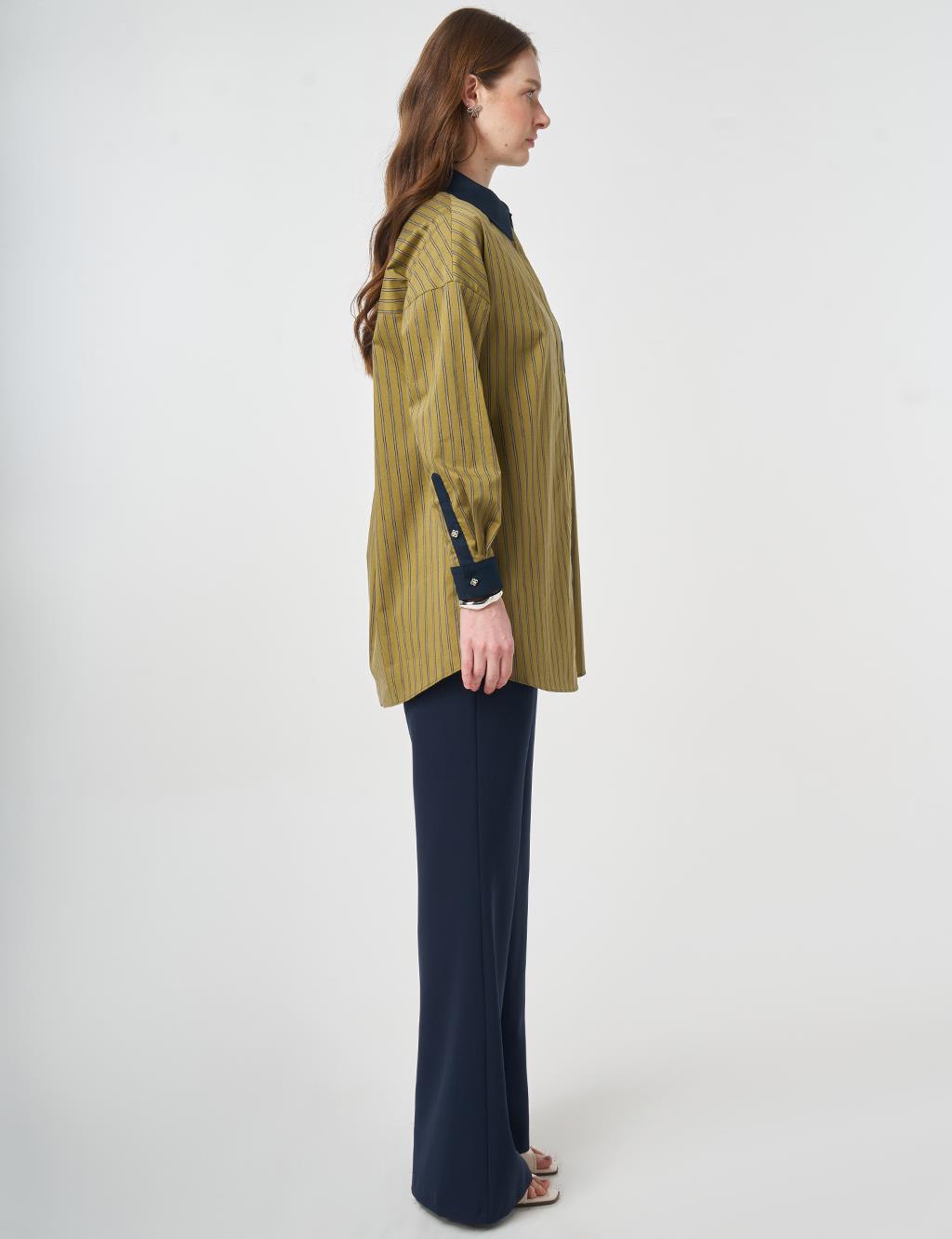 Single Pocket Cotton Tunic Mustard