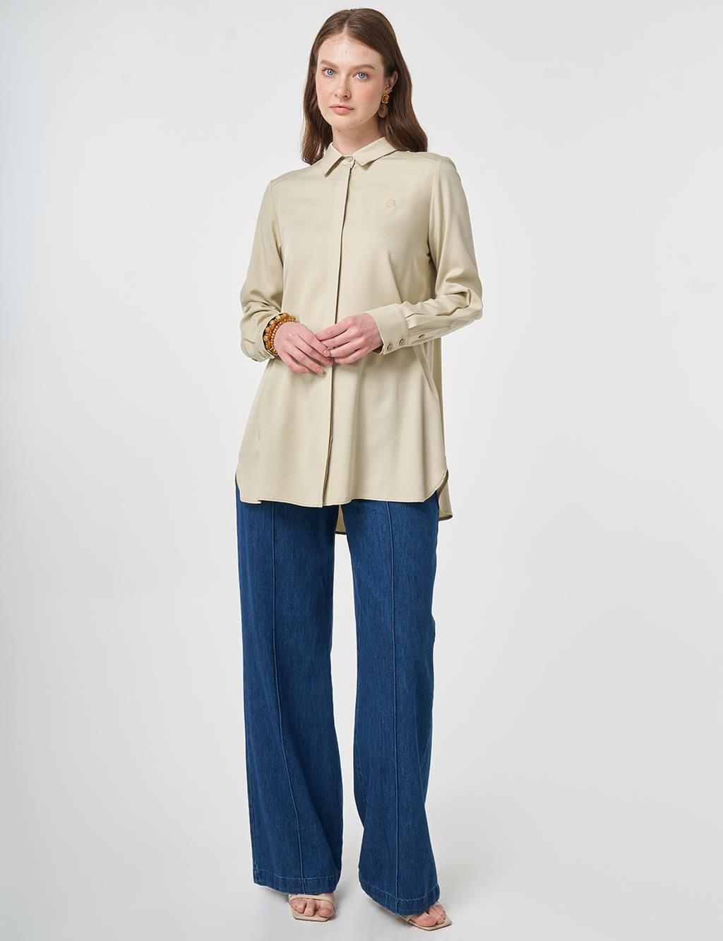 100% Viscose Basic Tunic Mint Green 