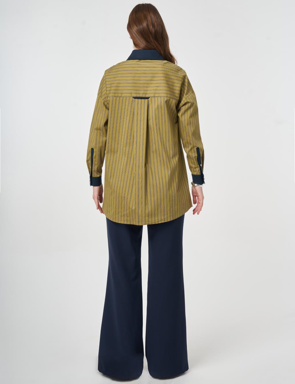 Single Pocket Cotton Tunic Mustard