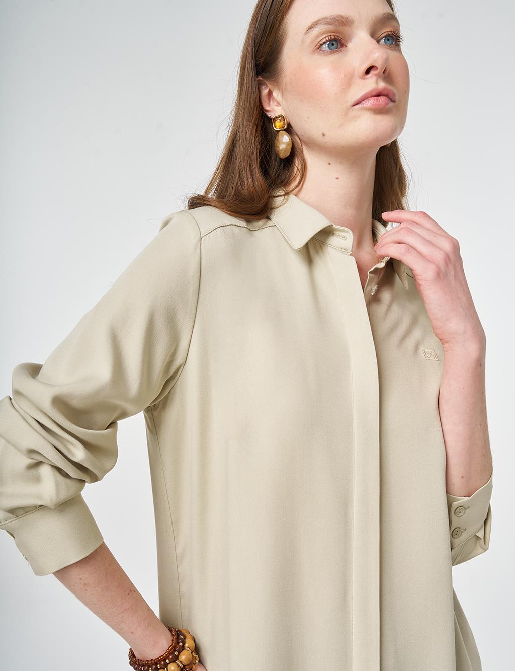 100% Viscose Basic Tunic Mint Green 