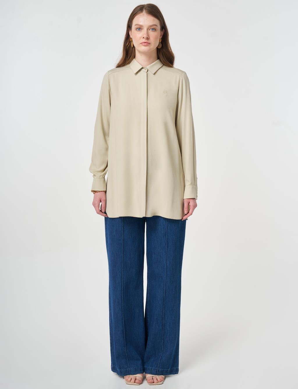 100% Viscose Basic Tunic Mint Green 