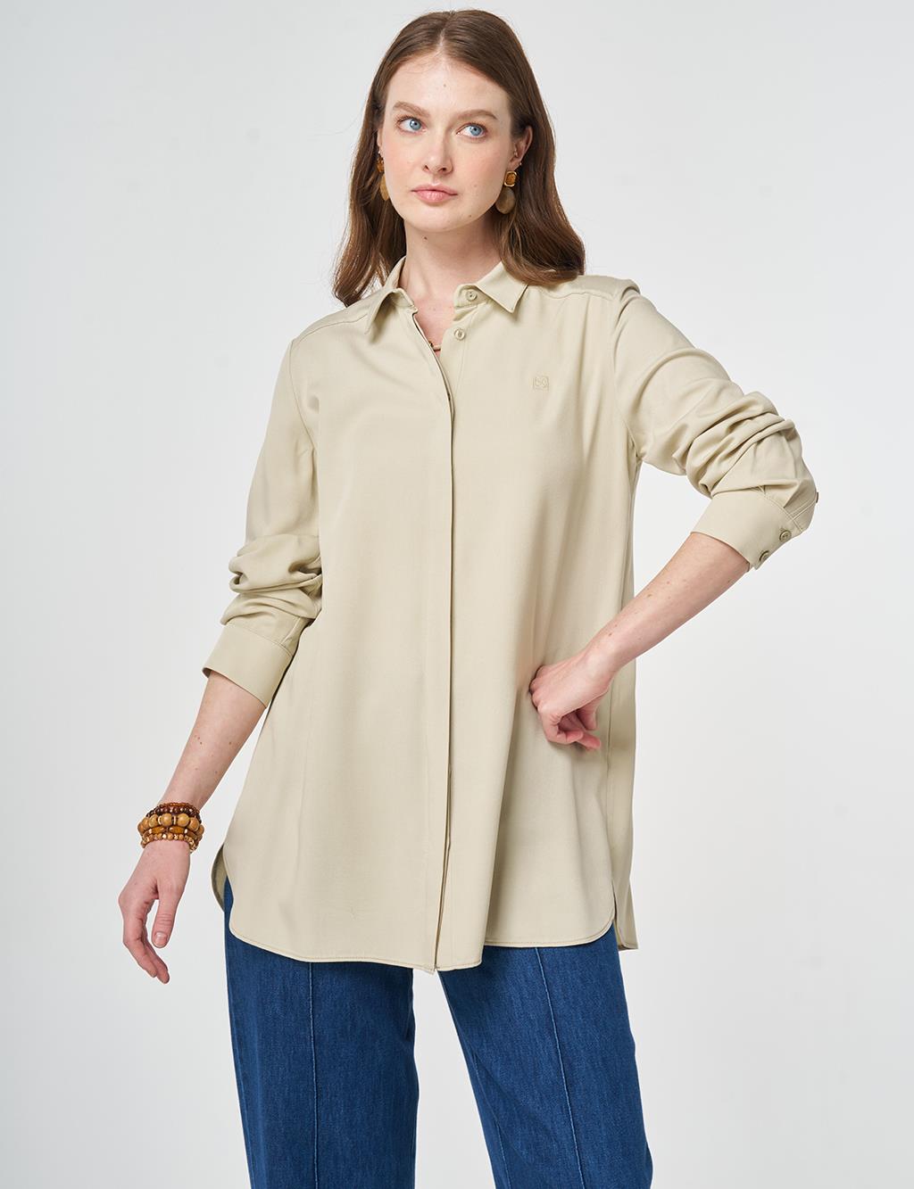 100% Viscose Basic Tunic Mint Green 