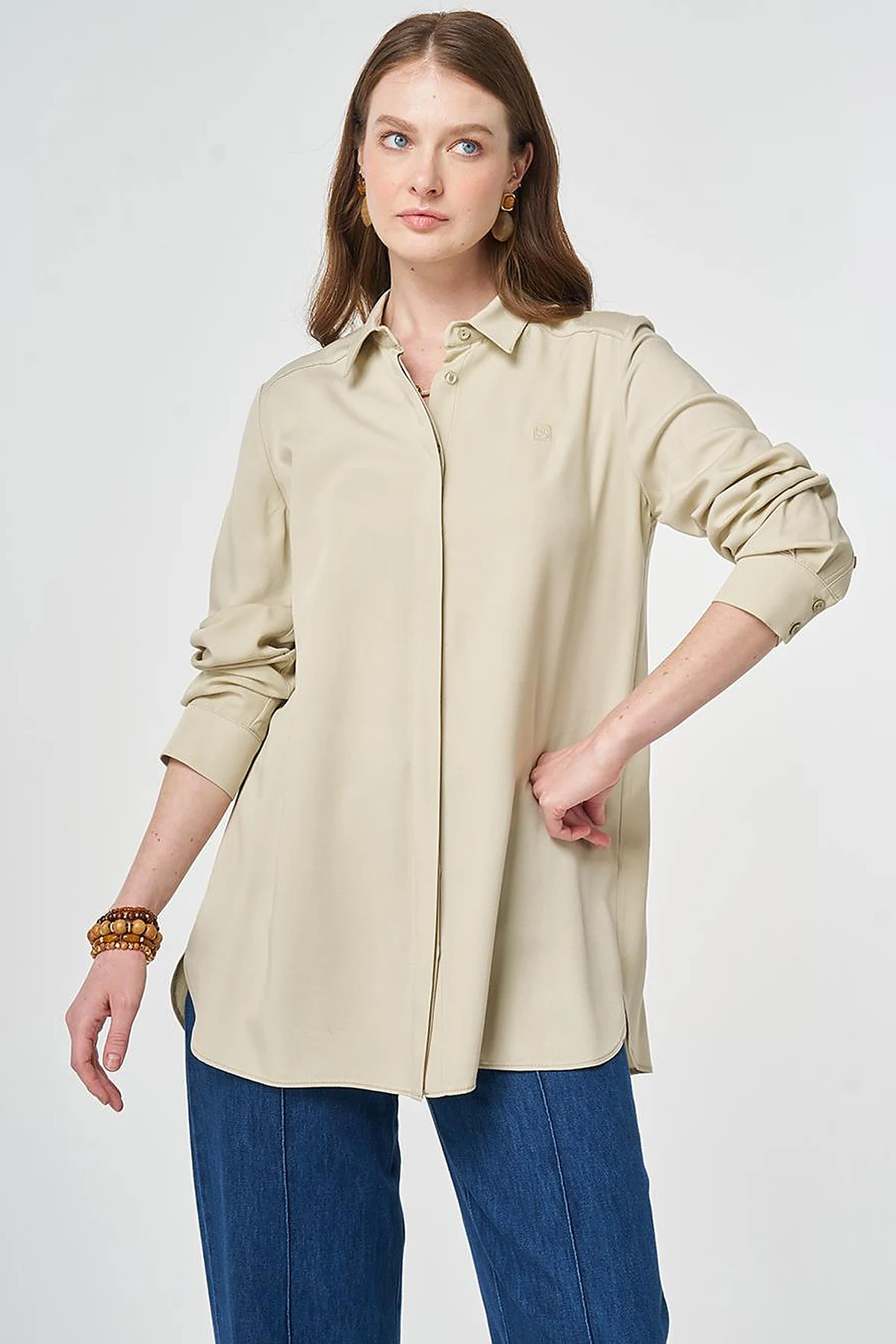 100% Viscose Basic Tunic Mint Green 