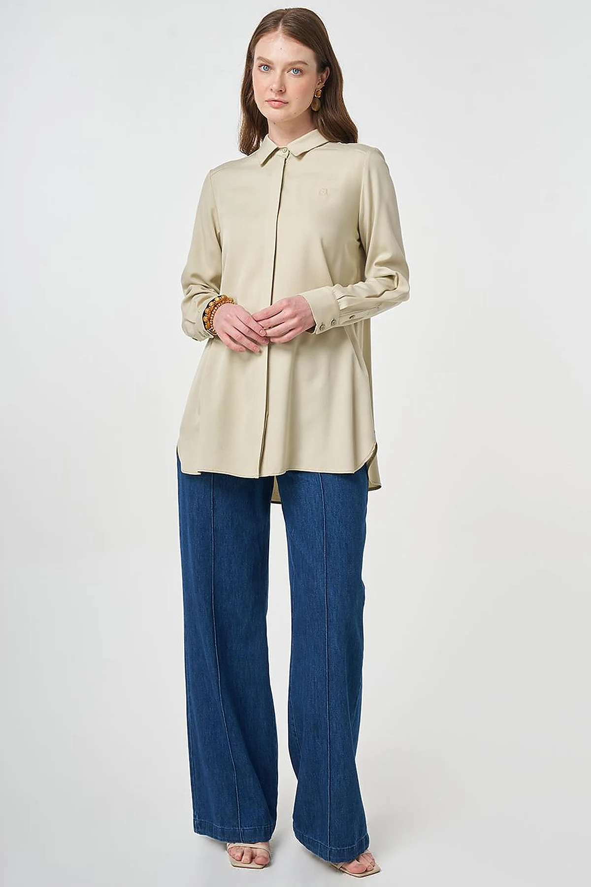 100% Viscose Basic Tunic Mint Green 