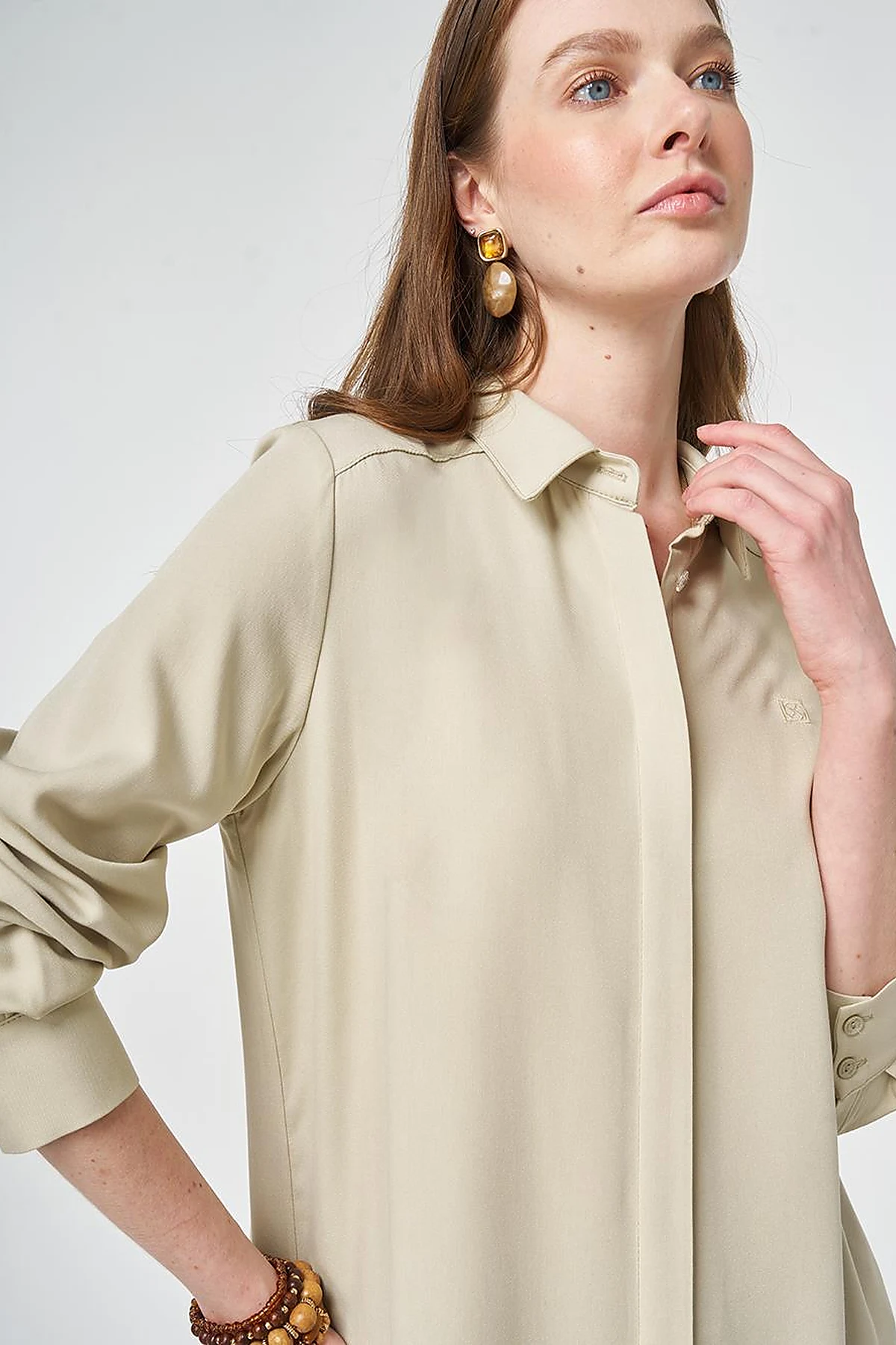 100% Viscose Basic Tunic Mint Green 