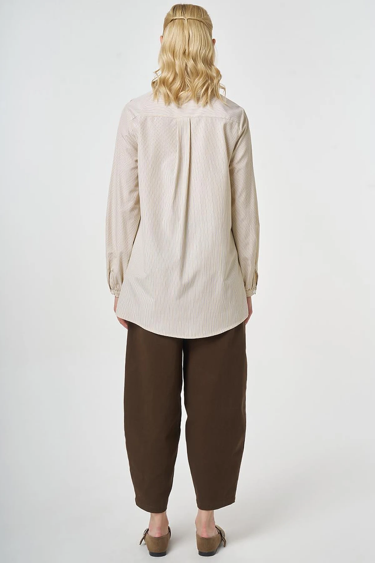 Lace-Trimmed Cotton-Viscose Tunic Light Yellow
